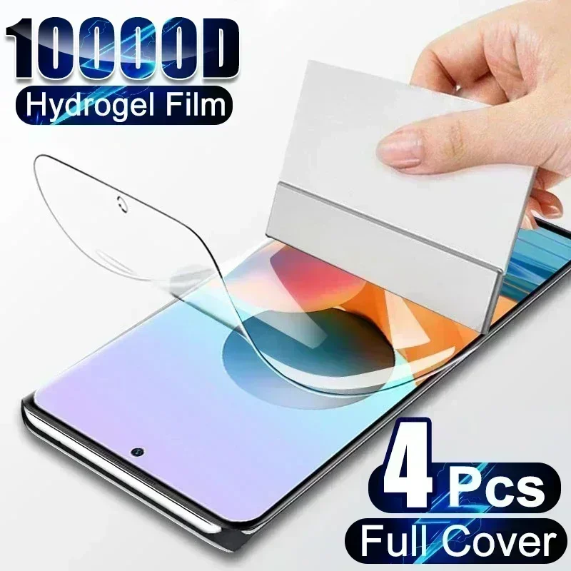 

4Pcs Hydrogel Film For Redmi Note 10 11 Pro 10S 11S 10A 10C Screen Protector Xiaomi Redmi Note 8 9 Pro 9S 9T 9A 9C Not Glass