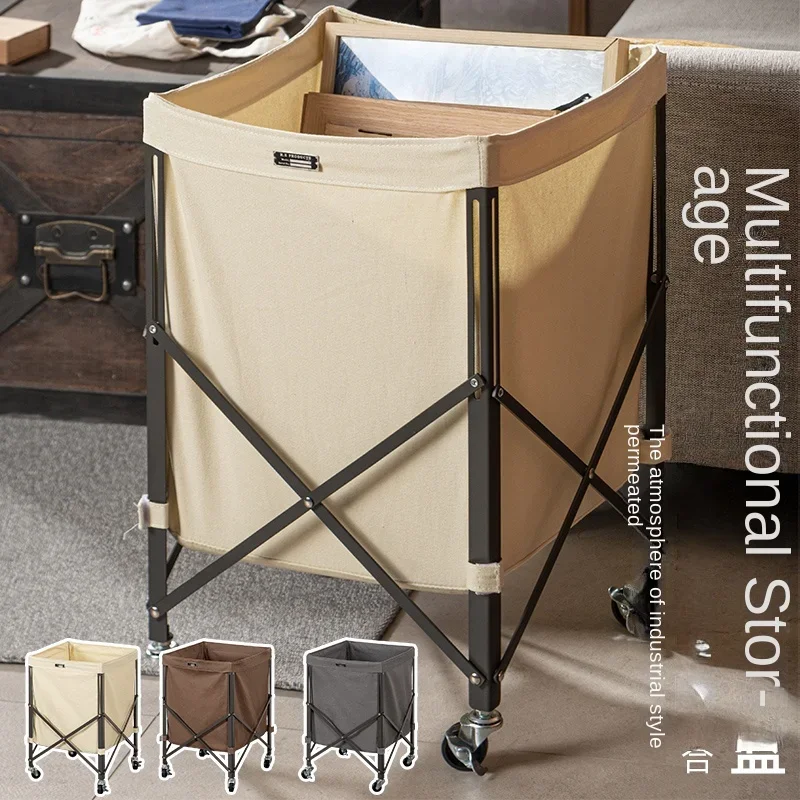 

HXL Mobile Laundry Basket Foldable Laundry Bucket Toy Storage Basket Bathroom Laundry Basket