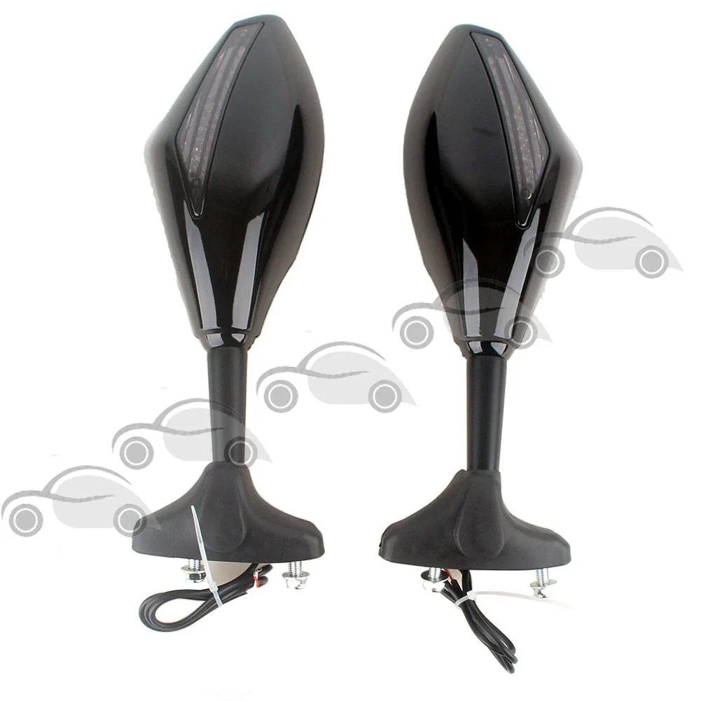 المزدوج المتكاملة بدوره مصباح إشارة مرايا الرؤية الخلفية لياماها YZF R6S 2006-2009 وهوندا CBR 250 600 1000 RR F3 F4 الدخان
