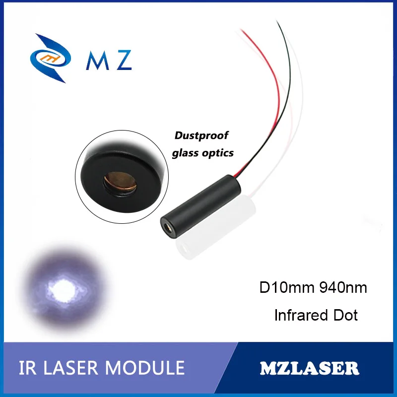 Hot Selling Compact D10mm 940nm 100mw IR Infrared Dot Invisible Light Laser Diode Module Industrial Grade