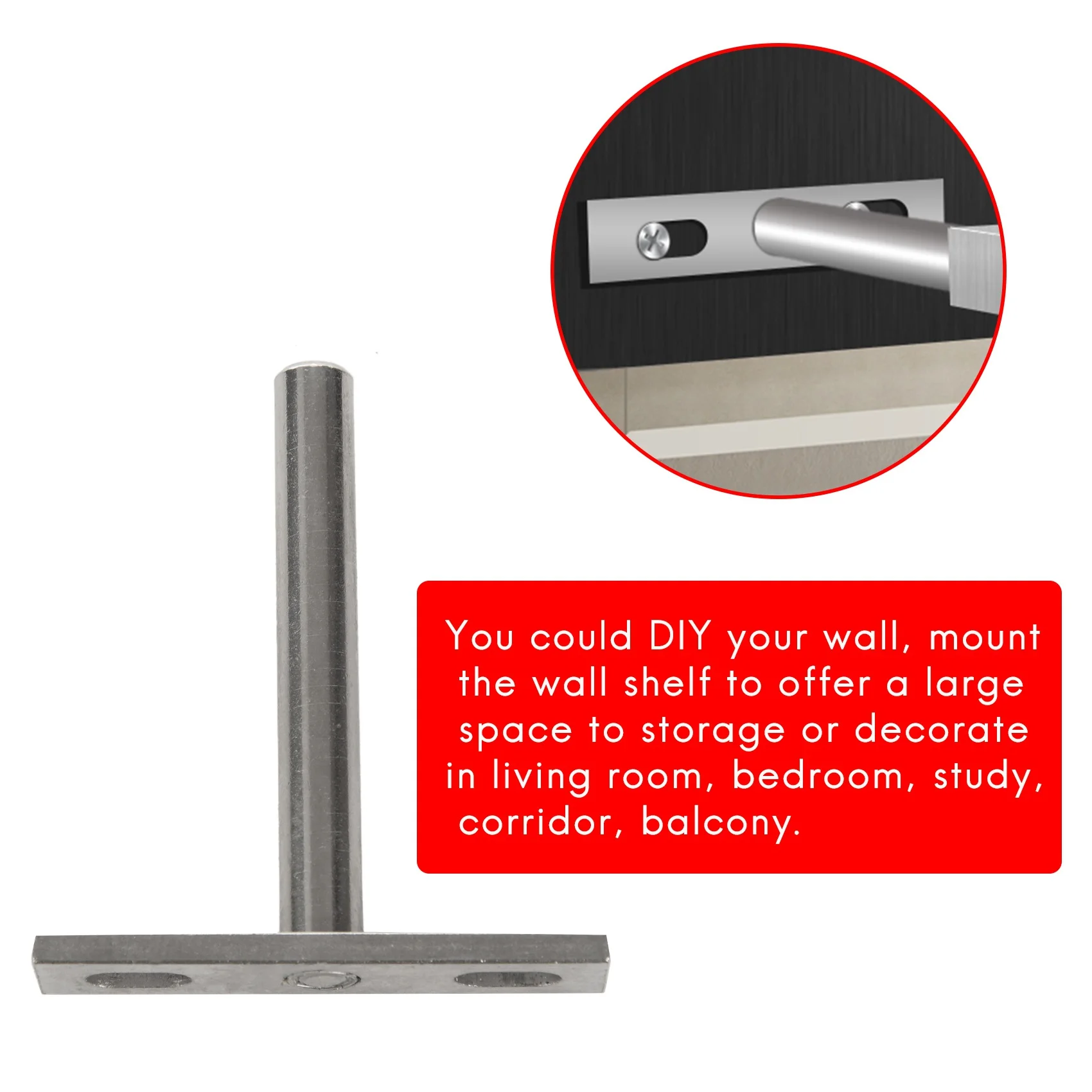 

6Pcs3-Inch Invisible Floating Wall Holder Concealed Bracket Mount Kit