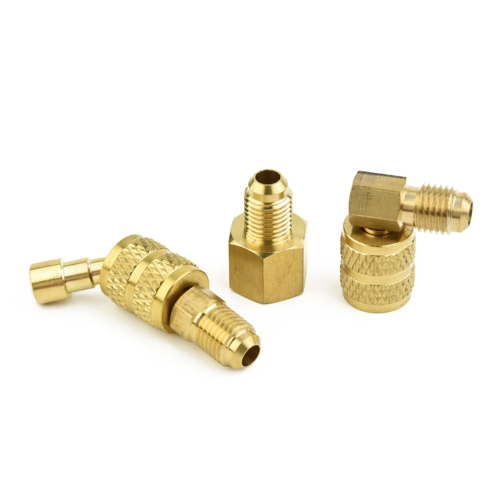 R410a Connector Adapter R134a Tank/vacuümpomp Adapter Vacuümpomp Voor Mini Split Systeem HVAC Messing Onderhoud Tool