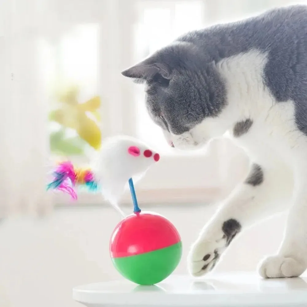 

Cat self-hi toy mouse tumbler pet interactive puzzle gnawing plush toy