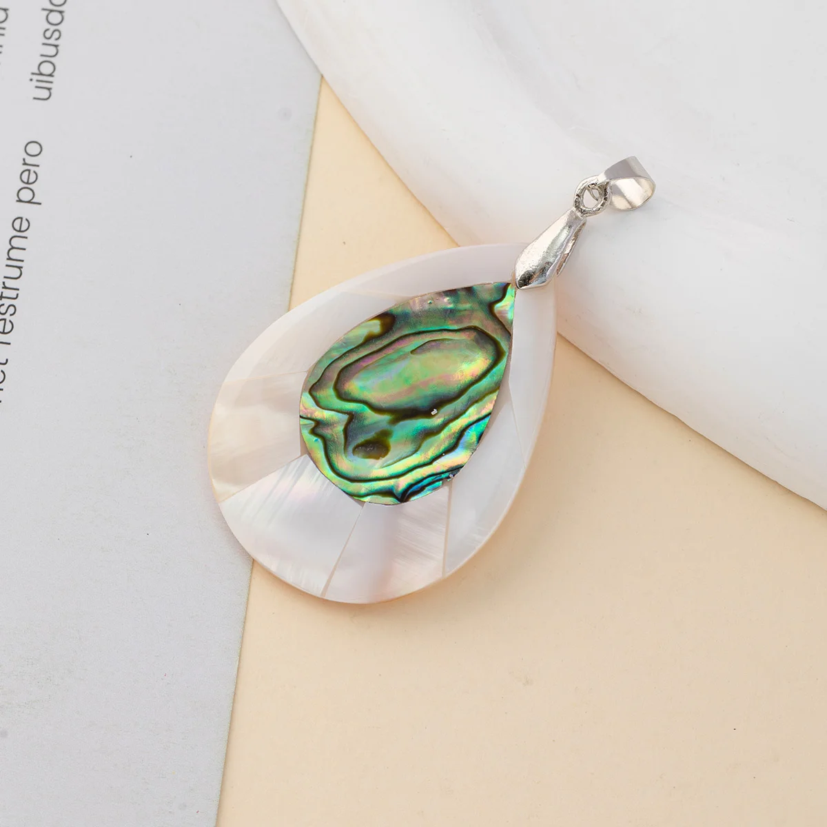 Natural Abalone Shell Artistic Pendants Drop Shape Shell Charms for Vintage Jewelry Making Diy Necklace Earring Reiki Heal Gifts