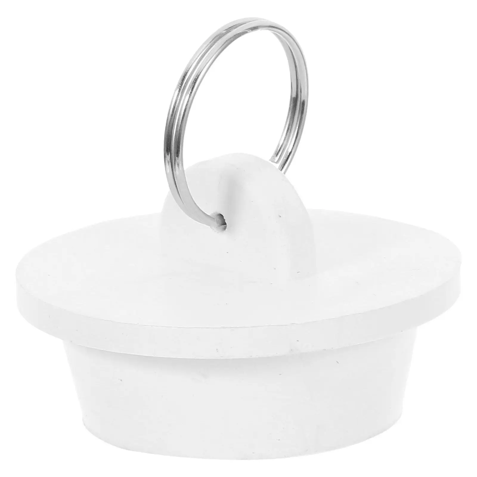 

Drain Stopper Bathroom Tub Sink Plug with Pull Ring Set of 2 Multifunctional Rubber Seal for Wash Basin Bathtub Drain Stopper