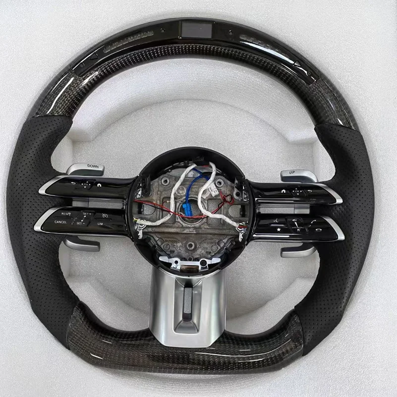 

Led Carbon Fiber Steering Wheel for Mercedes Benz W245 W204 W212 W221 C117 C219 R170 X156 X247 X253 AMG GT Car Steering Wheel