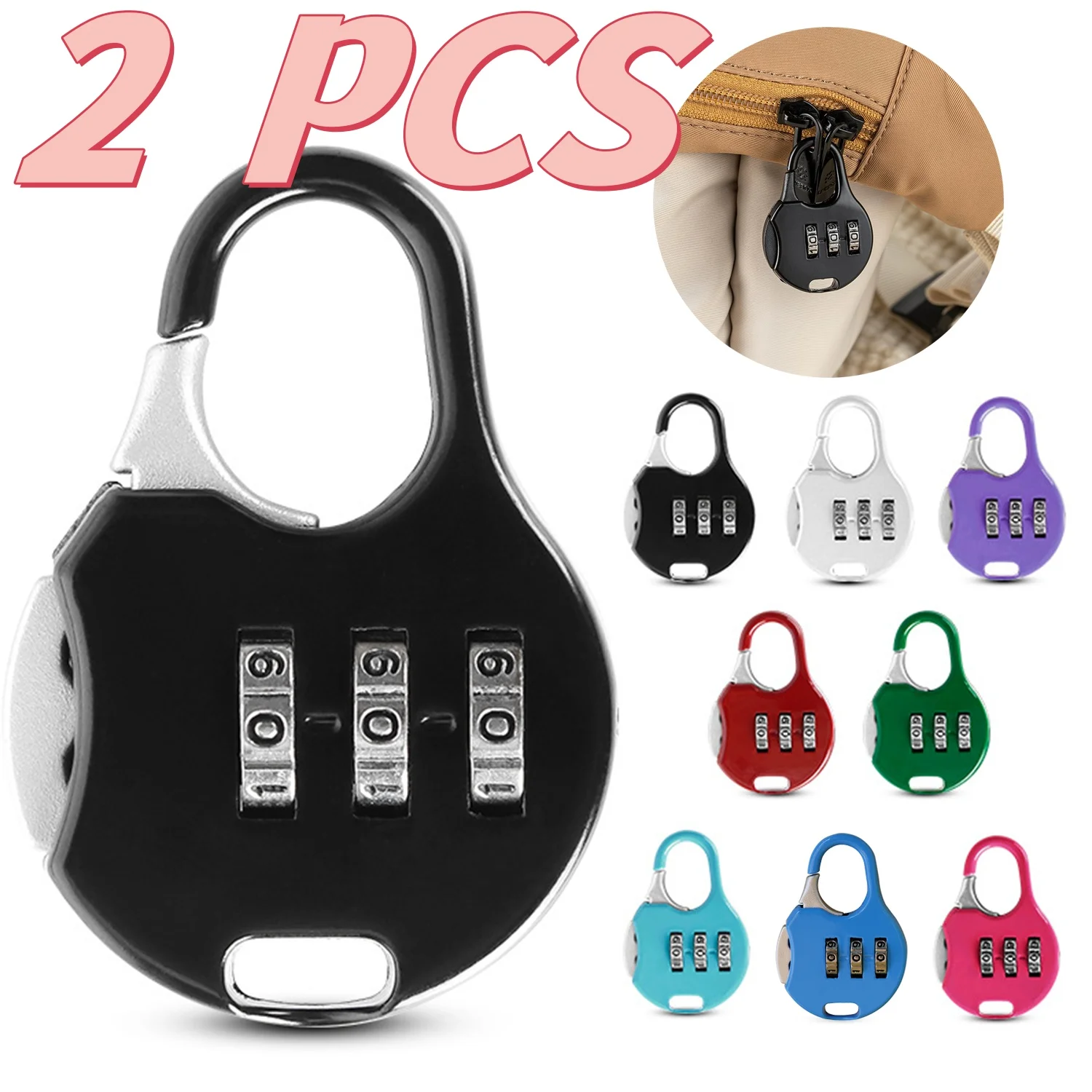 2PCS Luggage Travel Digit Number Code Lock Combination Padlock Safe Lock For Gym Digital Locker Suitcase Drawer Lock Hardware