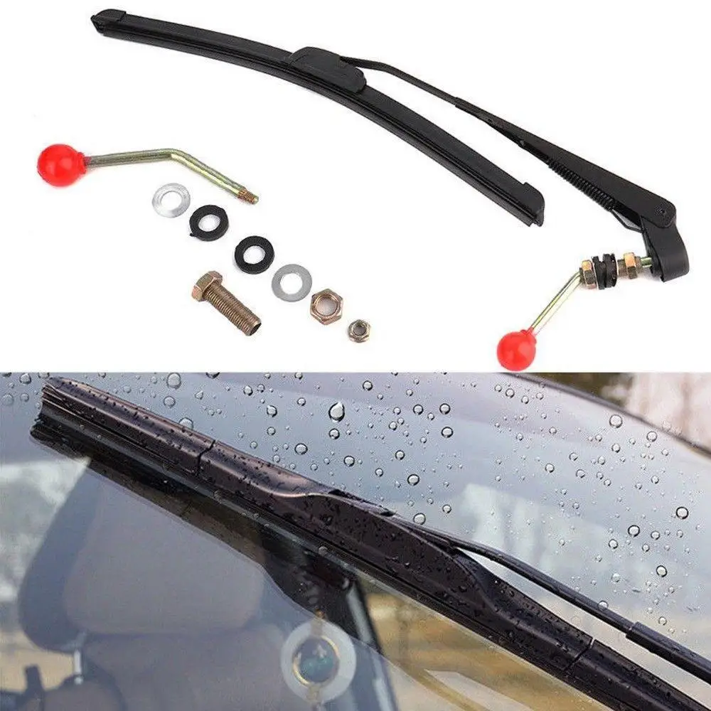 1PC UTV Manual Windshield Wipe Set Wiper For Car Electric Bicycle Tricycle With Front Glass Wiper Blades Accessories Universal