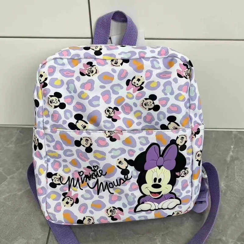 Disney Minnie Mouse Backpack Children\'s Backpack Multifunctional Cartoon Kindergarten School Bag Accessory Bags Cartoon Printed