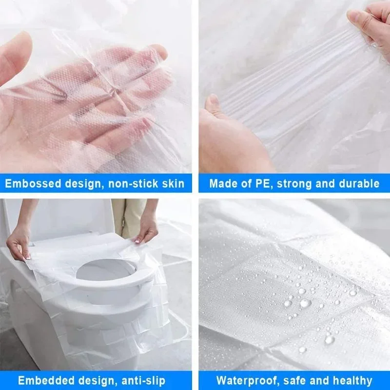 100/1Pcs Disposable Toilet Seat Cover Mat Portable Waterproof Safety Toilet Seat Pads for Travel Camping Bathroom Accessiories