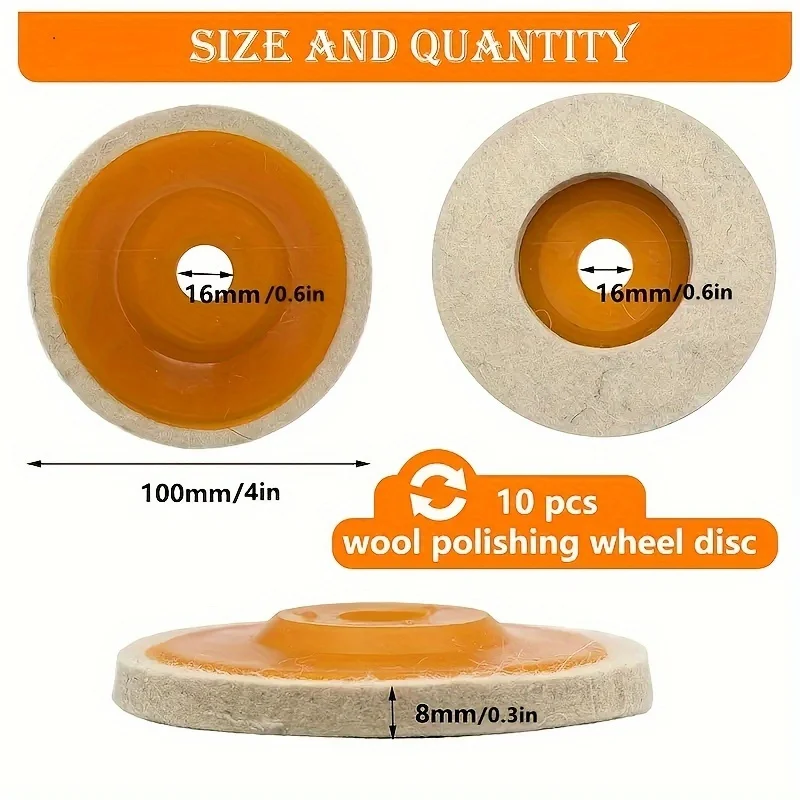 Polishing Wheel, Suitable for Use with Metals, Wood, and Plastics.
