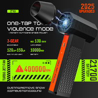 400000 RPM Electric Turbo Fan, 3-in-1 Turbo Blower & Vacuum & 150LM LED Light, 200W Powerful Air Duster with One-Tap Violence M