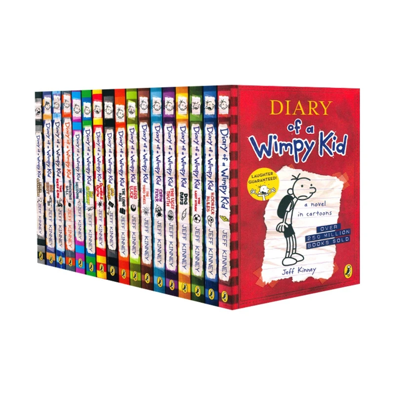 

25 Books English Diary of A Wimpy Kid Comic Novel Storybook Children Daily Reading Book Gift Box Packing Age 6-12 Livros Libros
