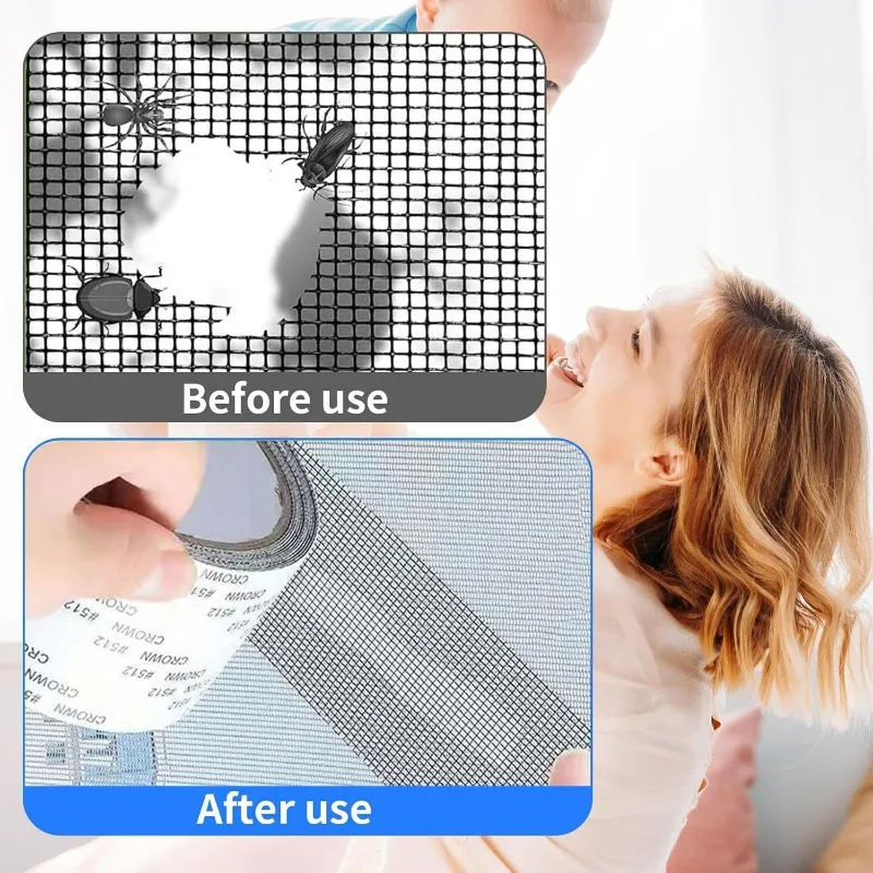 2-20 メートルの窓スクリーンパッチ簡単に適用防水窓スクリーン修理テープ蚊を防ぐ防虫自己粘着