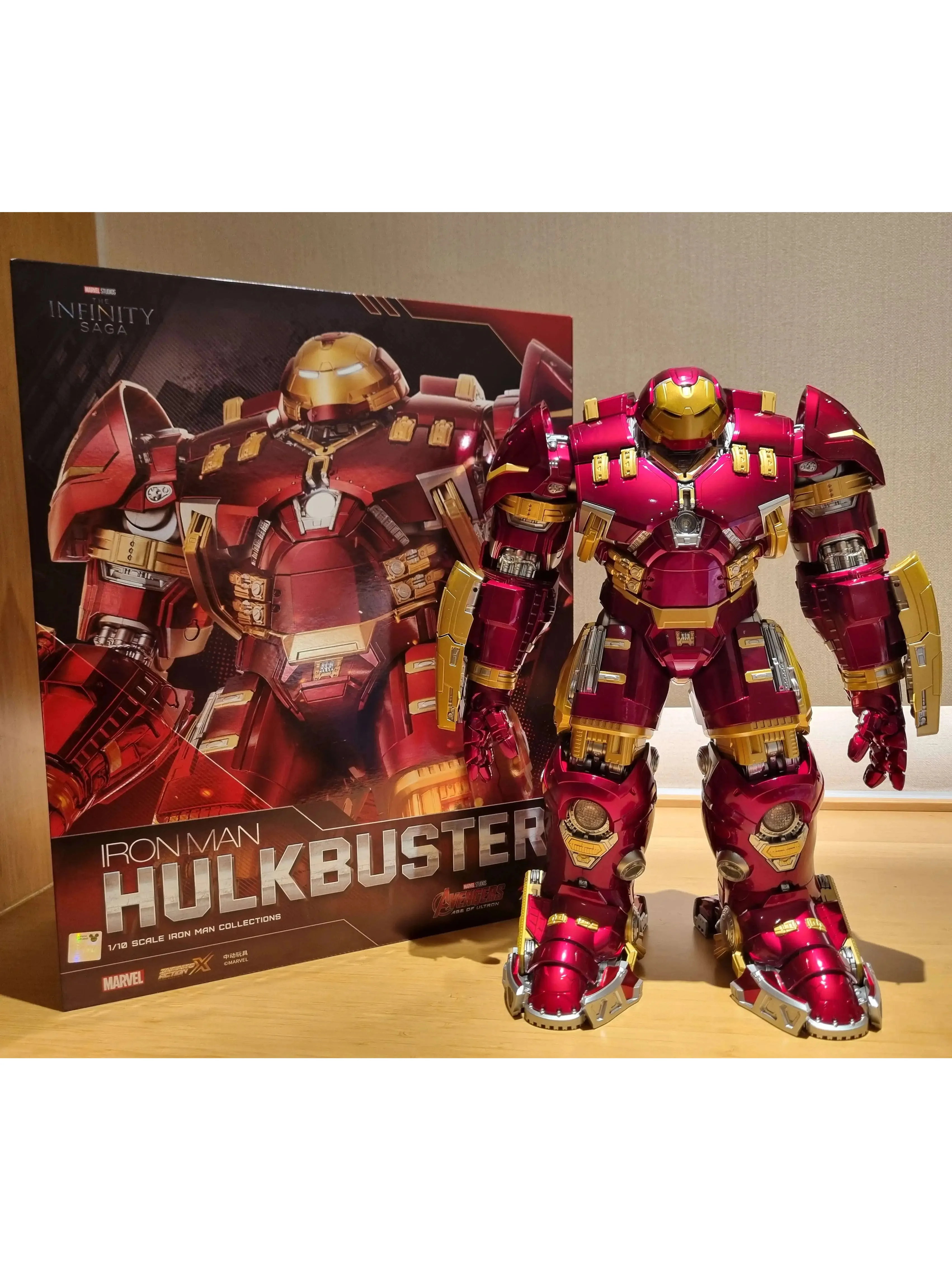 ZD Toys Avengers Iron Man MK44 Hulkbuster Action Figure LED 1/10