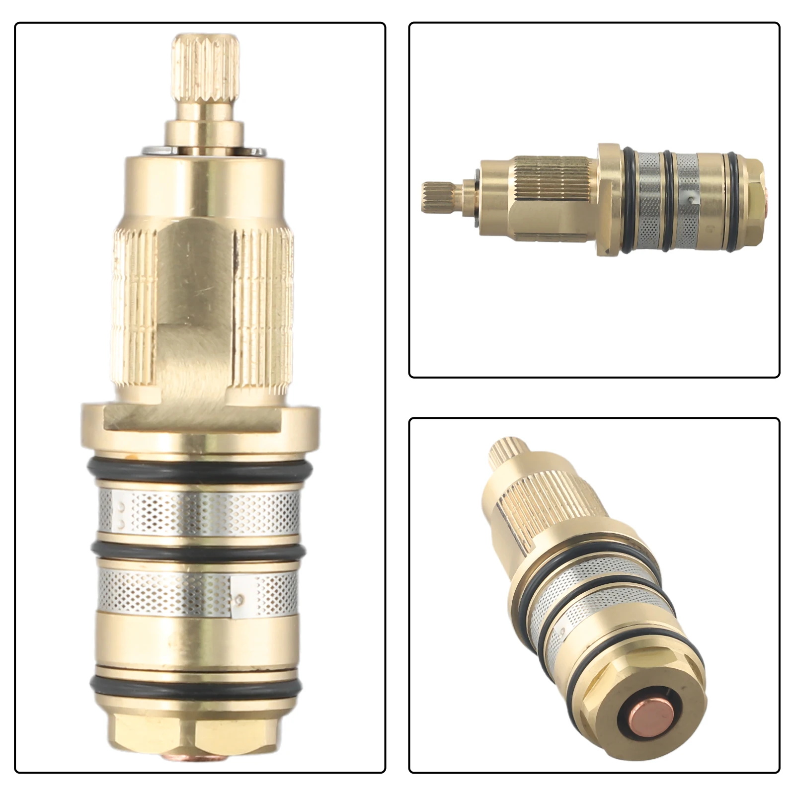 

Brass Replacement Thermostatic Cartridge Sturdy and Long Lasting Easy Installation for Optimal Temperature Control
