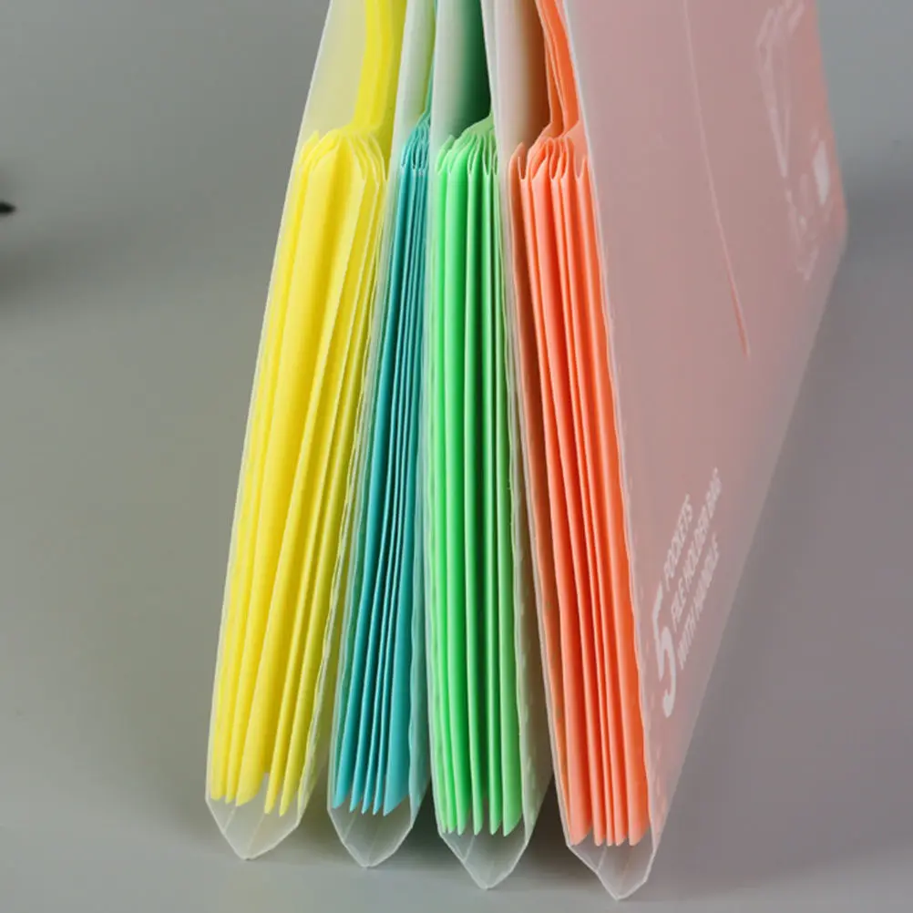 

Multi-Layer Accordion File Folder Portable 5 Pockets A4 Expanding Document Organizer Lightweight Organizer for Office School