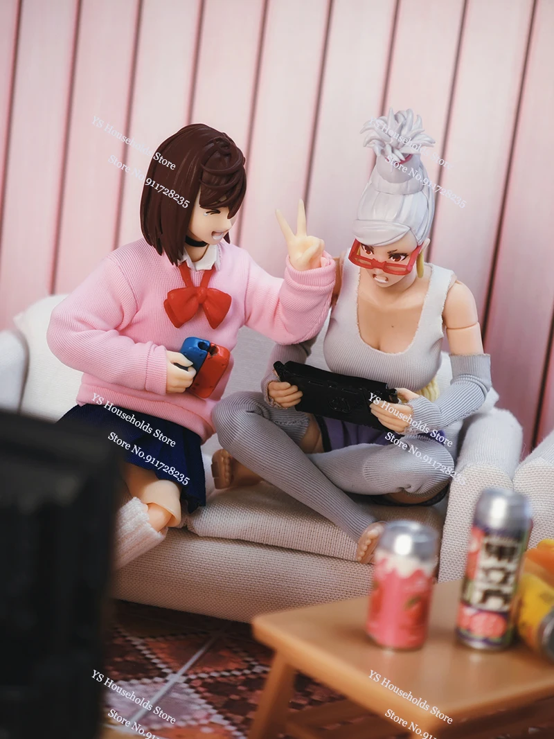 1/12 Ayase Seiko Momo بدلة متنقلة فتاة الشكل ملابس منزلية سترة السراويل تنورة القماش مجموعة عباءة ملحق لدمية Dandadan Shf 6 "Dandadan Shf #3