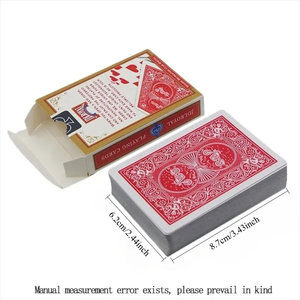 أحدث Jdlroyal بوكر أحمر/أزرق أوراق اللعب العادية القياسية مختومة الطوابق الخدع السحرية بوكر أوراق اللعب الخدع السحرية GYH