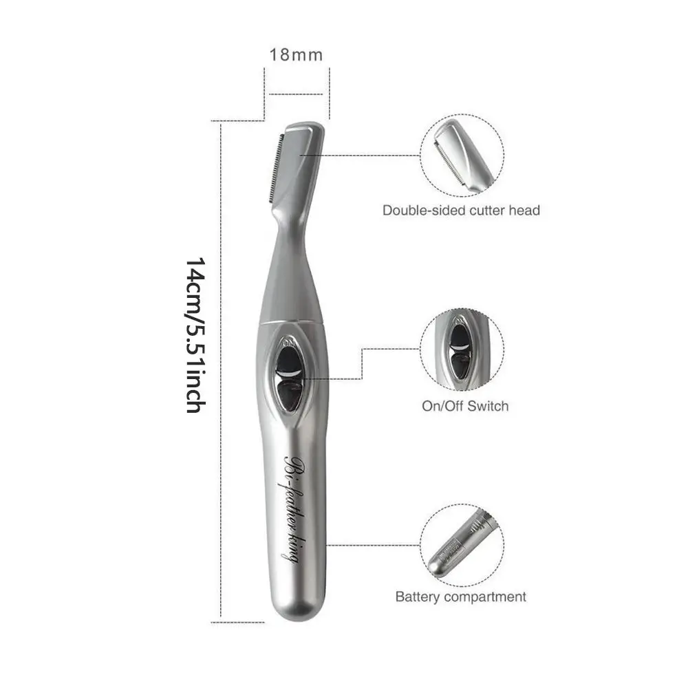 Trucco Strumenti di bellezza Shaper per sopracciglia Rasoio da donna Mini Epilatore Rasoio per il viso Rimozione dei peli Sopracciglia Trimmer elettrico per sopracciglia