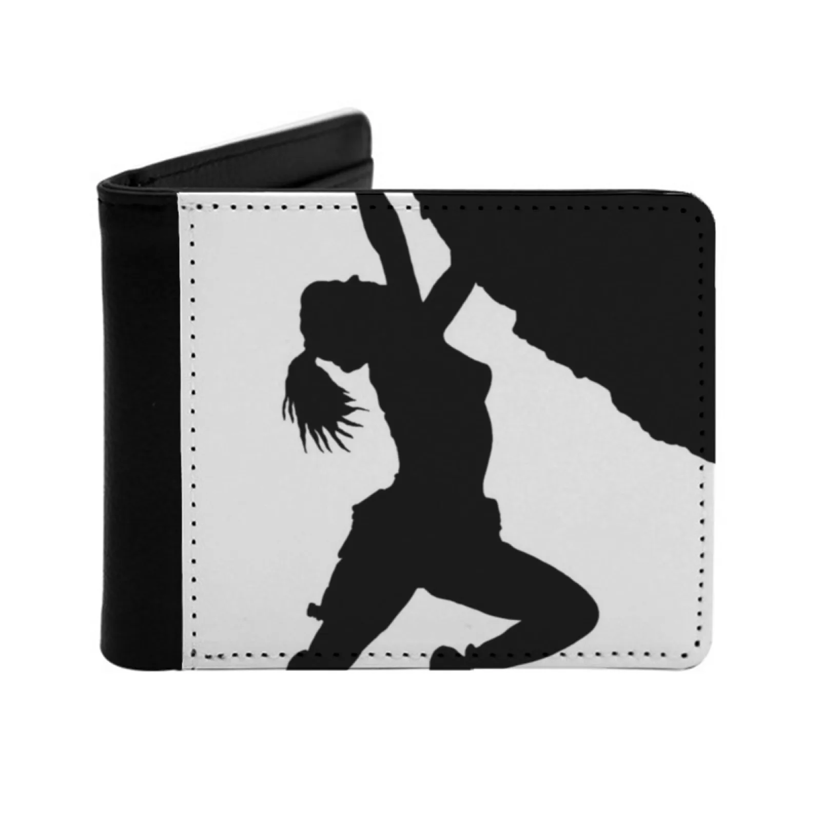

Girl Bouldering Silhouette Short Men's Wallet Multifunction Purse Male Pu Leather Wallet Mindgoop J M Tellam Bathmat Silhouette