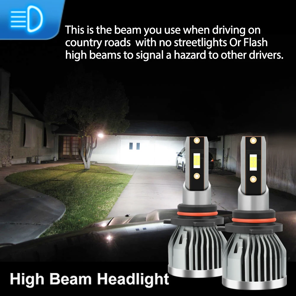 Roadsun 12V 6000K H7 Led Lamp 9005 Headlight Bulb For Mitsubishi Outlander 2014 2015 2016 2017 2018 2019 2020 2021 2022 2023