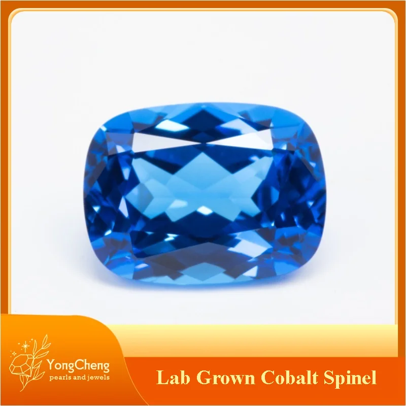 

Top Lab Grown Cobalt Spinel Rectangular Cushion Shape Cut VVS1 Charms DIY Jewelry Making Material Selectable AGL Certificate