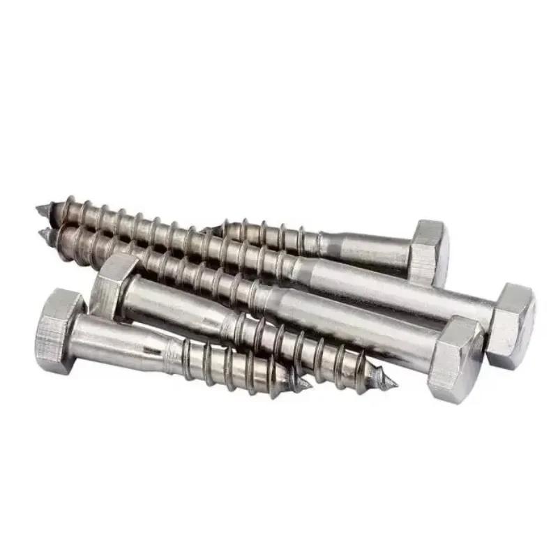 

gJDrviTk 1pcs M10 stainless steel flat head hex self tapping screws wood screw furniture decoration bolts 90mm-100mm length