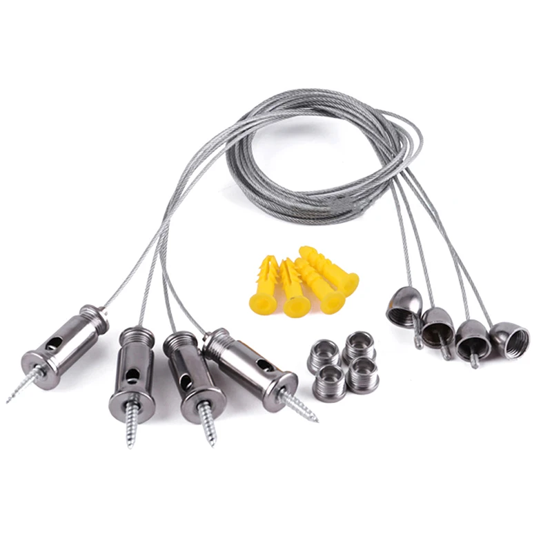 2 wires/lot 1.5/2m steel cable For lifting various panel lights can be used without ceiling