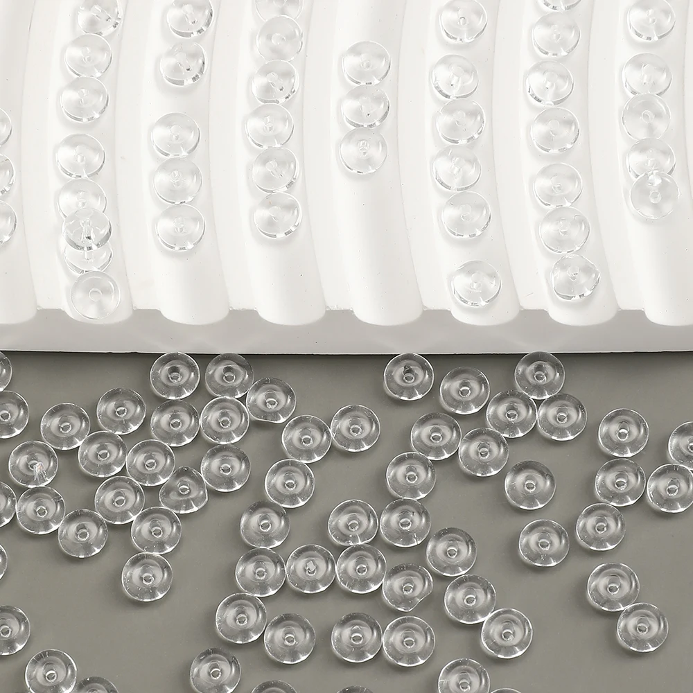 200 Stück 6mm Transparente Glasperlen Abacus Rondell Lose Abstandhalterperlen für DIY Schmuckherstellung Armband Halskette Handgemachtes Kunsthandwerk – Detail 2