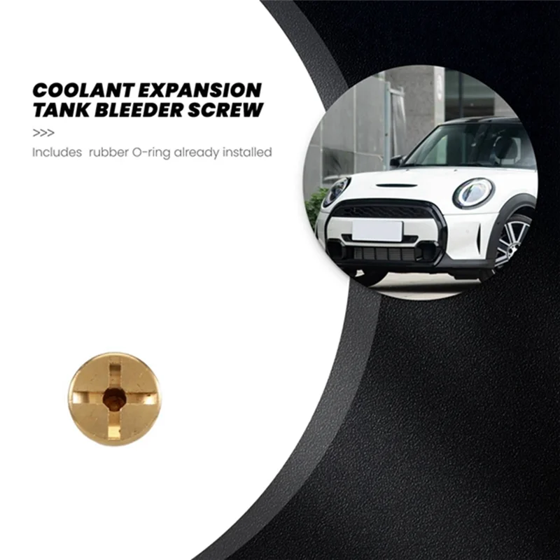 Well 5Pcs 17111712788 Radiator Overflow Coolant Expansion Tank Bleeder Screw Gold For BMW E36 E39 E46