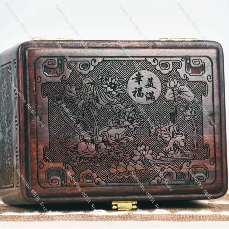 Luxury Wooden Jewelry Box Solid Wood Storage Organizer High End Gift Jewelry Case Multi Layer Lockable Jewelry Storage Box