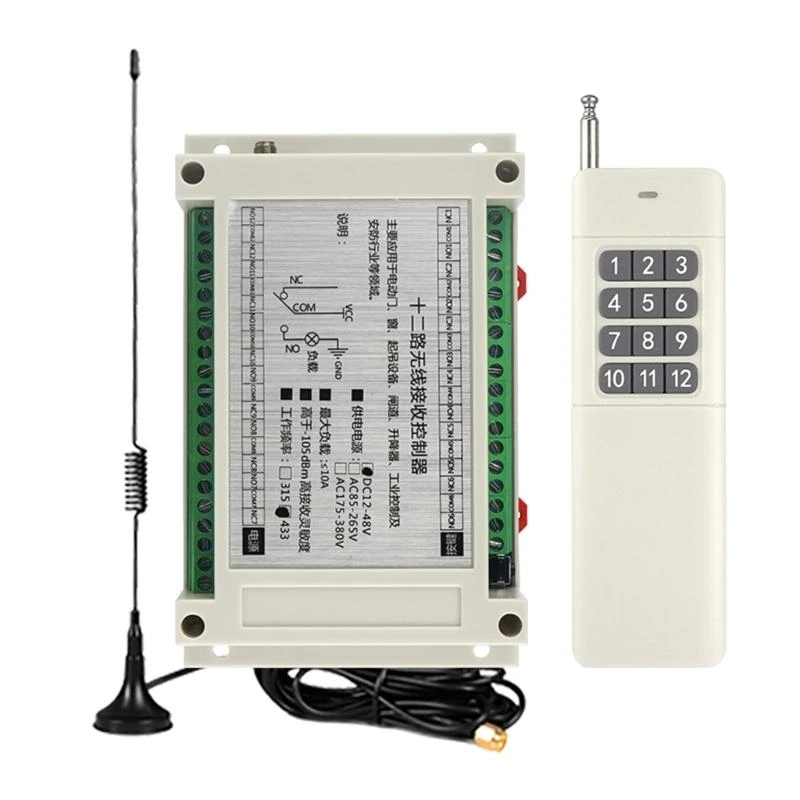433MHz DC12V-36V Remote Switches Set Wireless Remote Controller for Water Support Multiple Working Modes