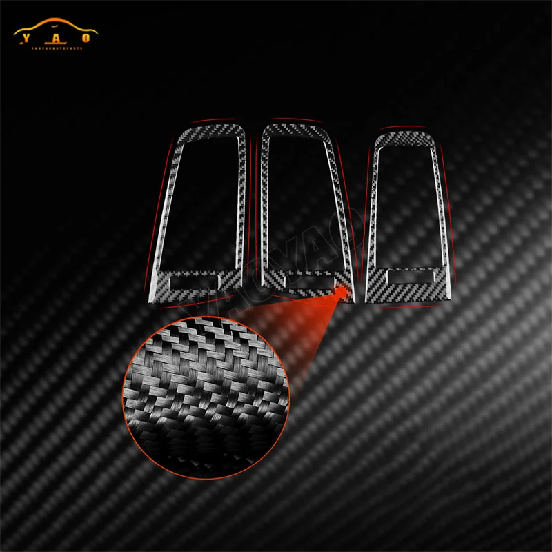 Carbon Fiber For Cadillac CTS 2003 2004 2005 2006 2007 Instrument Air Vents Decoration Strips Decorative Sticker Accessories