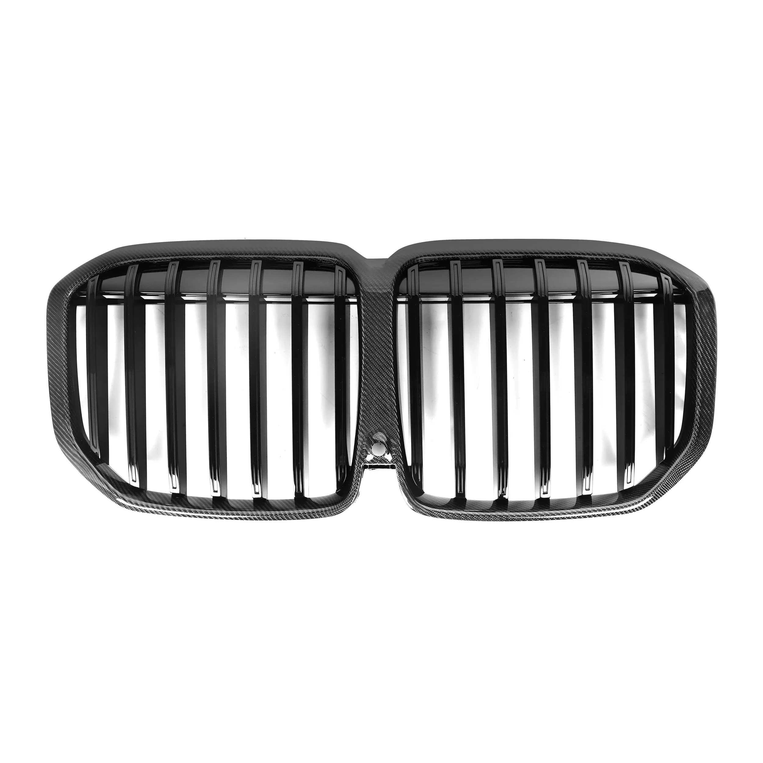 

Gloss black Carbon fiber Single-slat Front grille For BMW X7 G07 LCI 2023+ Car Front Bumper Grille