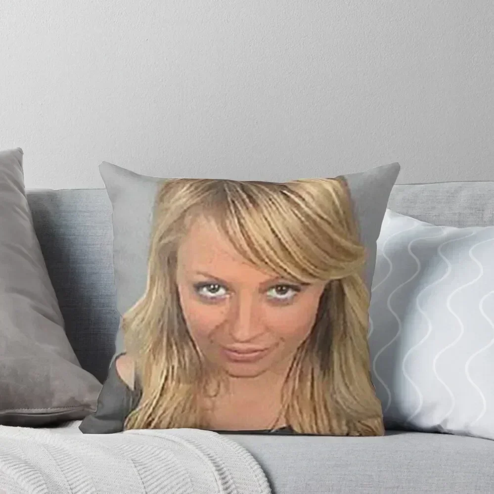 Nicole Richie's 2007 Mugshot Throw Pillow Decorative Cushion Decorative Cushions For Luxury Sofa pillow