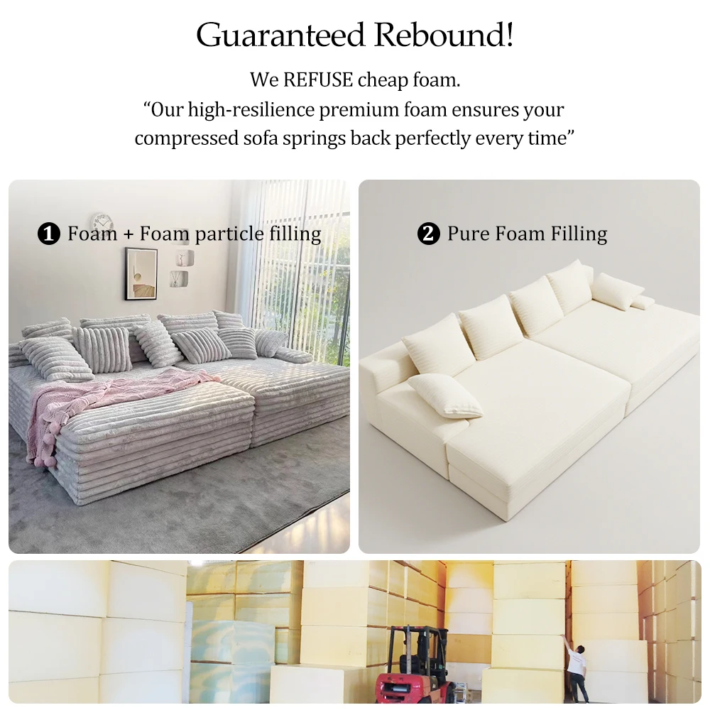 Fabric Extendable Sectional Set with Reclining Feature for Apartment Hotel Villa Use Modern Modular Square Compression Sofa Bed
