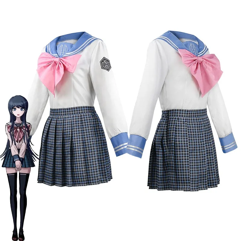 DanganRonpa Sayaka Maizono аниме косплей костюм школьная форма JK наряды для девочек аксессуары для одежды карнавальное праздничное платье