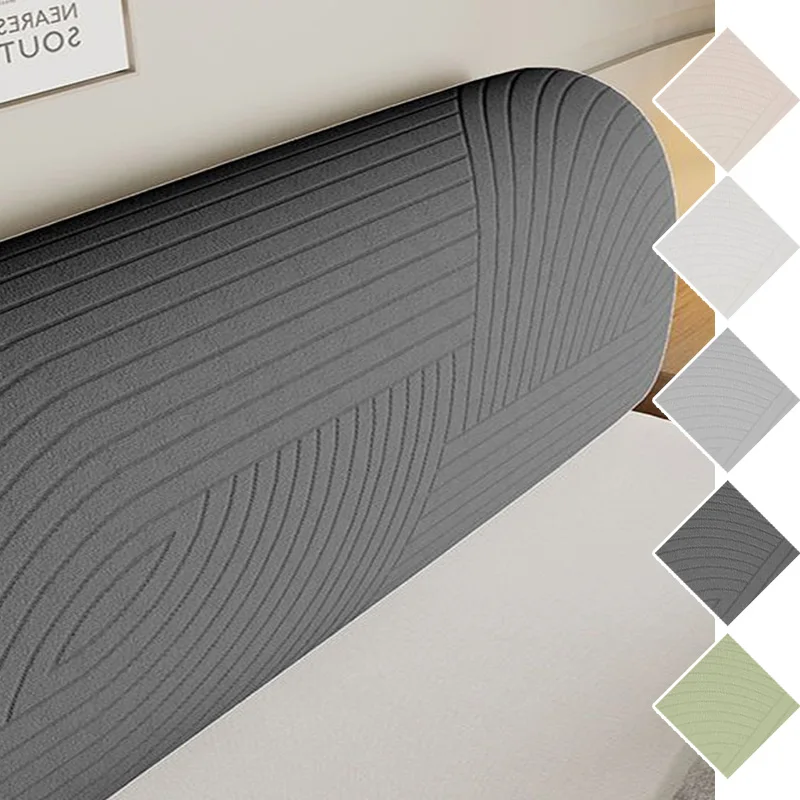 Spring Summer Solid Color High Elastic Bed Head Cover All-inclusive Universal Bedside Protector Dustproof Home Bedroom Decor