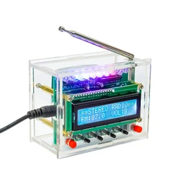 87-108MHZ FM Digital FM Radio Assembly Soldering Practice Kit RDA5807 LCD Display DIY Soldered Loose Parts
