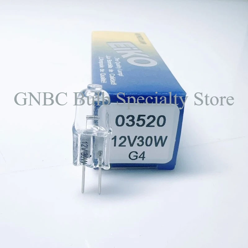 EIKO JC 12V30W 12V35W G4/G6.35 Halogen Bulb Cross Filament Microscope Spectrophotometer Lamp Quartz Bi-pin Light Source