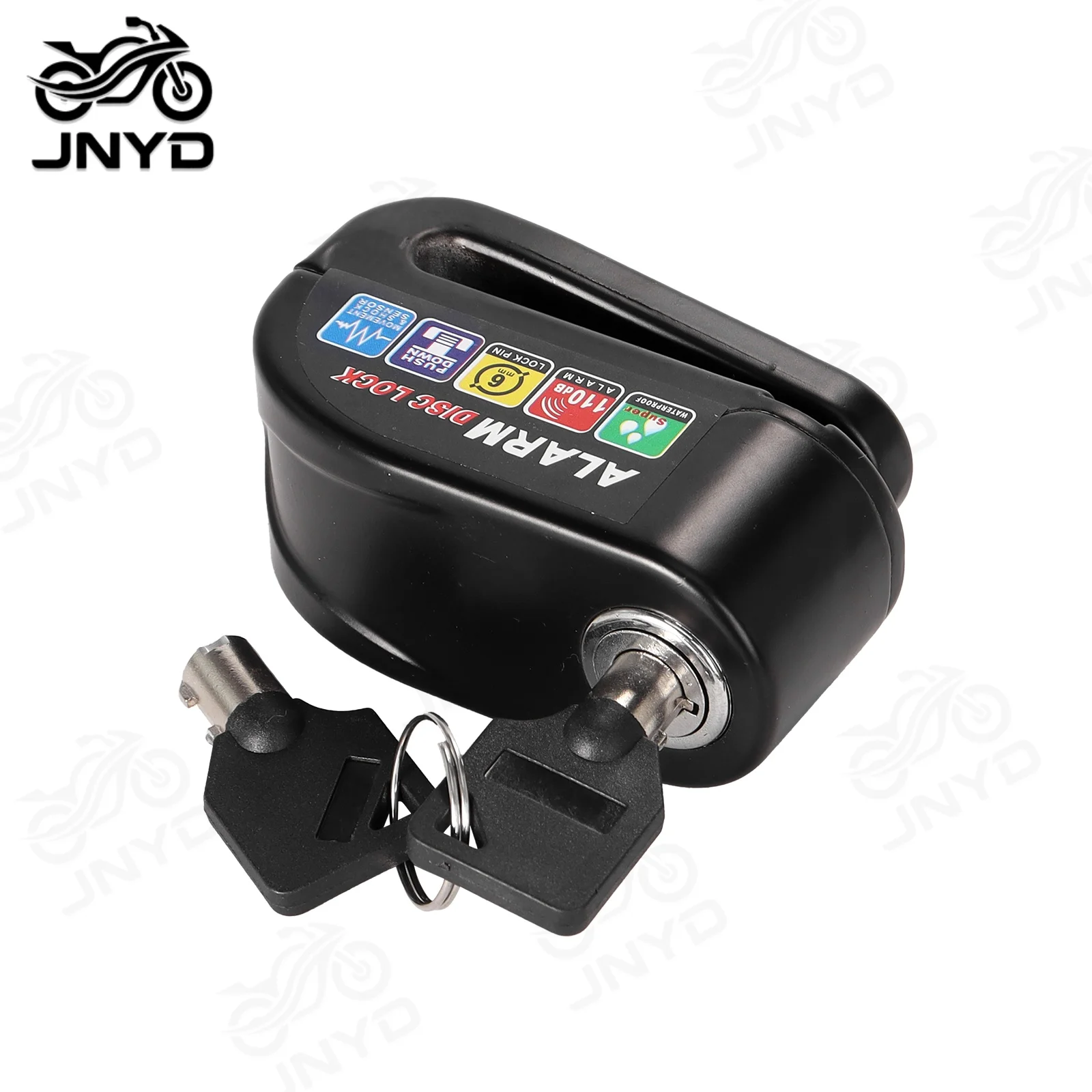 JNYD Motorcycle Alarm Lock Bike Disc Lock Warning 110DB Security Alloy Anti Theft Waterproof Brake Rotor Padlock Disc Brake Lock view 6