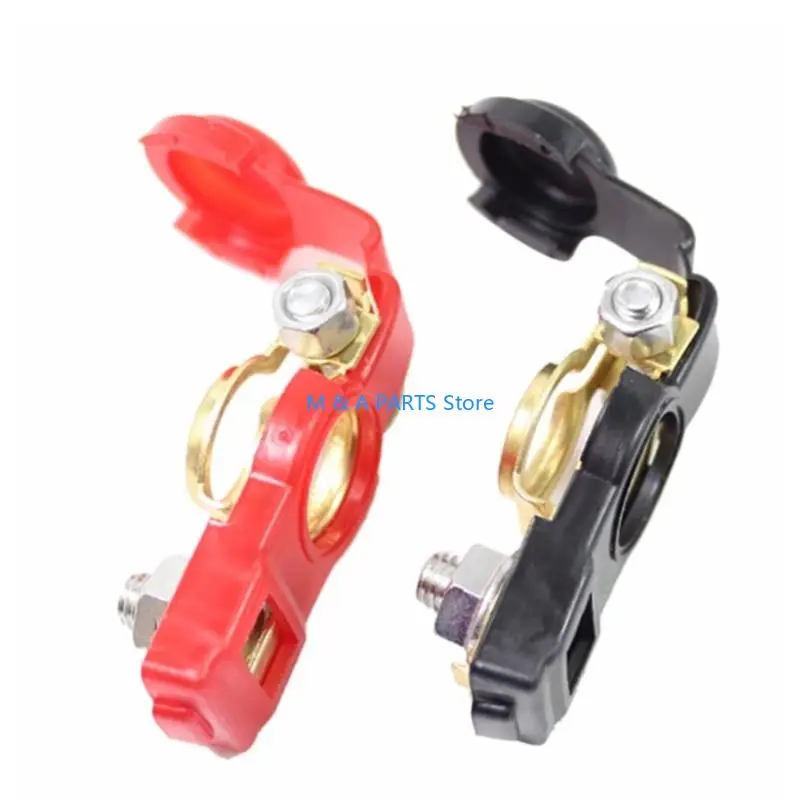 U1JF 1Pair 12V 24V Automotive Car Top Post Battery Terminals Wire Cable Clamp Terminals Connectors Accessories