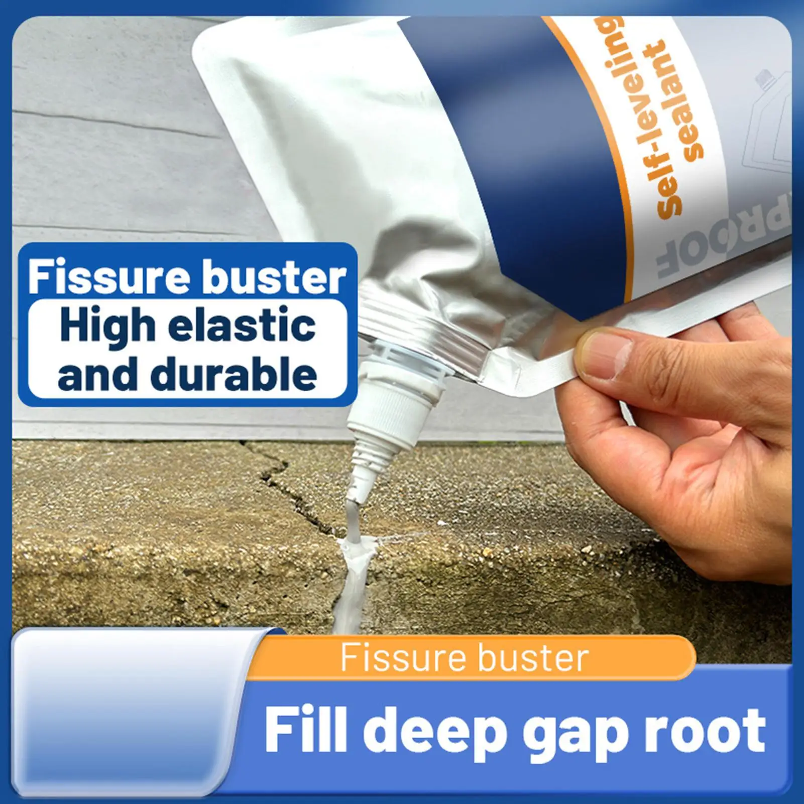 500ml Grouting Adhesive Heavy Duty Concrete Crack Filler Sealant Waterproof Leak Repair Liquid for Repairing Floor Road Potholes