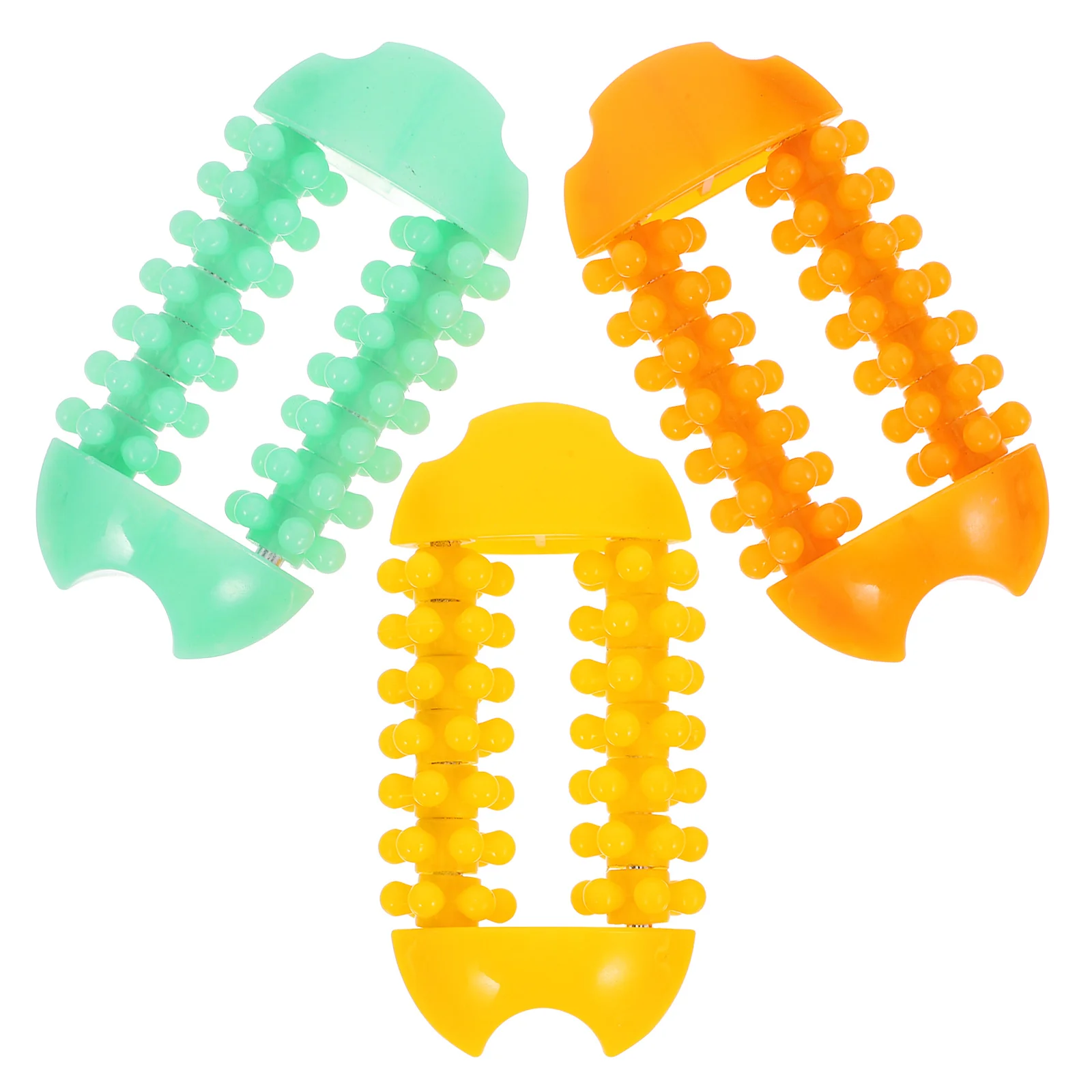 أداة تدليك الأصابع بثلاثة ألوان للتوتر والتعب، جهاز تدليك خشبي محمول مريح ومهدئ