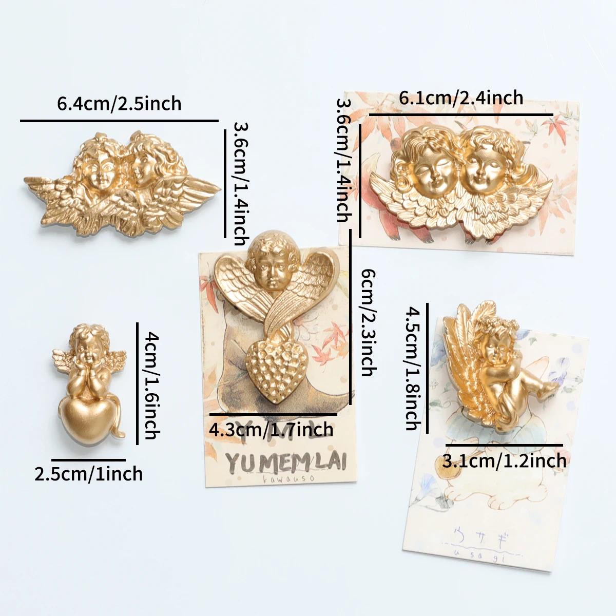 1/5 Pieces/Set, Refrigerator Magnets, Magnets, Refrigerator Magnet Set, Angel Decorations, 3D Refrigerator Magnets, Decorative Magnets, Holiday Gifts, Home Decoration
