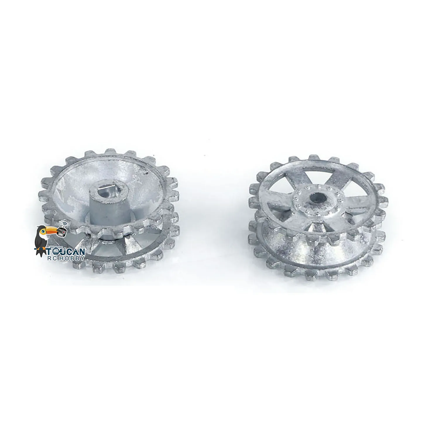 1 Pair Metal Sprokets Driving Wheel 1 Pair Idler Wheel for Henlong 1/16 RC Tank 3858 3859 3869 3879 3899A Toy Model Parts