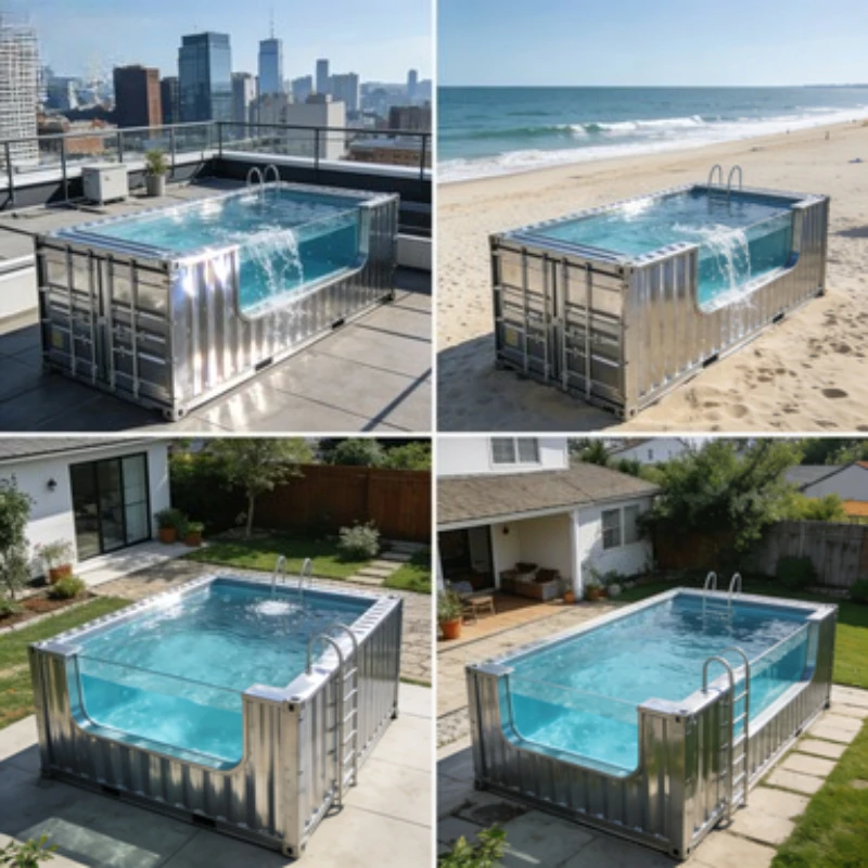 40ft Container Swimming Pool for Family Gathering Large Space Safe Non Slip Pool