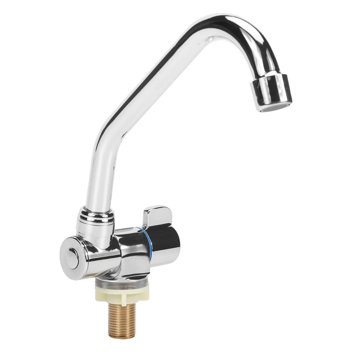 Foldable RV Faucet Rotating Single Handle Deck/Wall Mounted RV Kitchen Tap Copper Cold Water