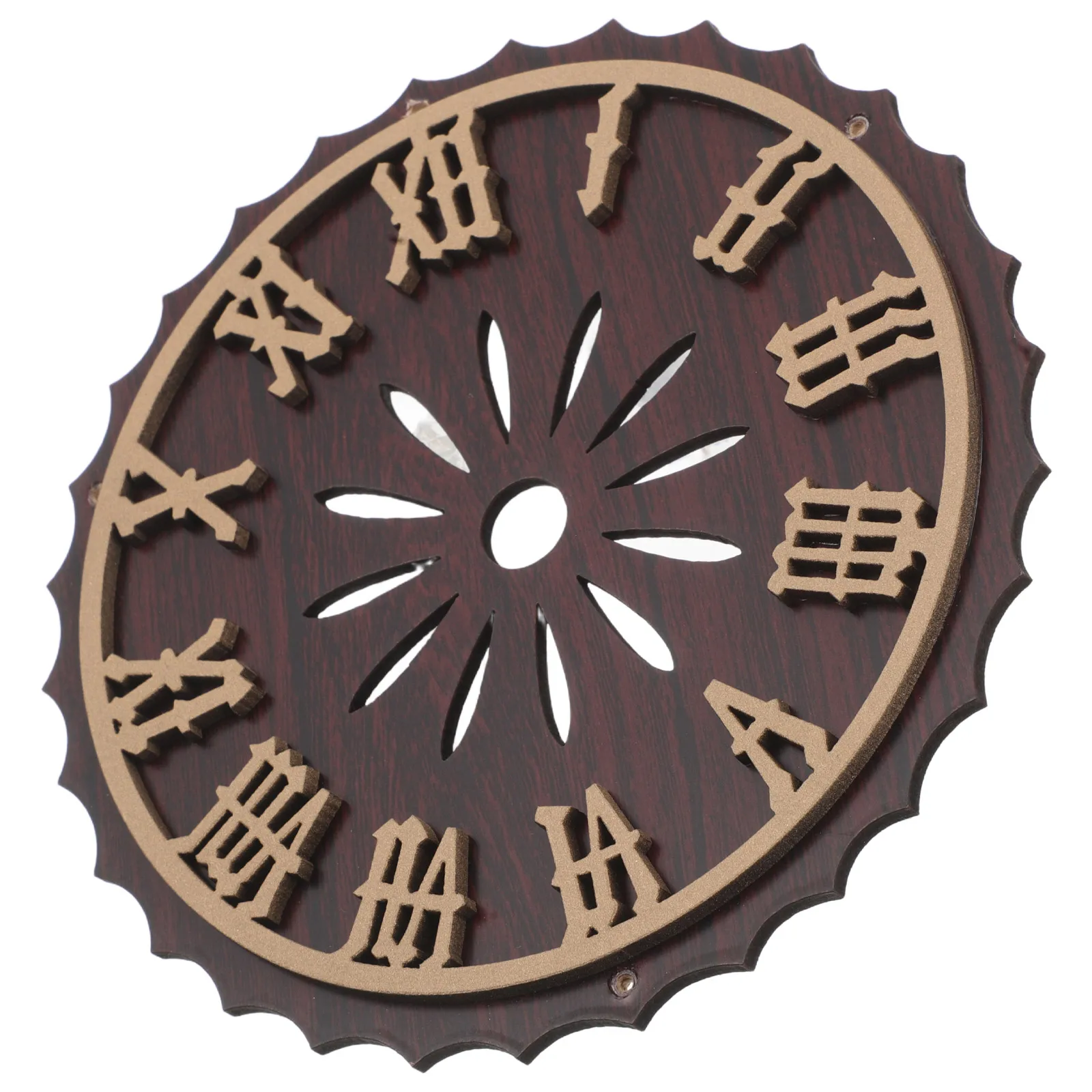 

Cuckoo Clock Dial Wall Clock Face Parts Replacement Brown Disc Music Repair Accessories Clear Markings Easy Installation Vintage
